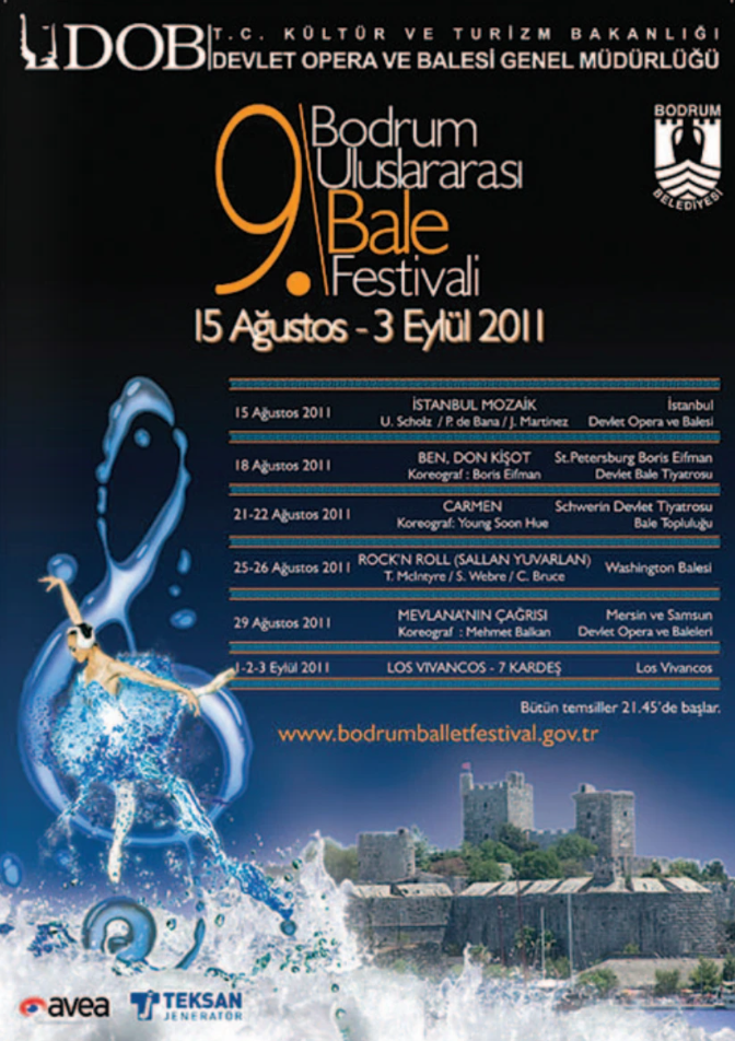 9. Uluslararası Bodrum Bale Festivali Afişi