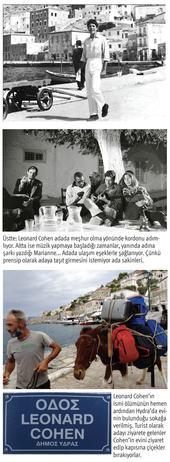Leonard Cohen'in meşhur ettiği Hydra Adasında ulaşım eşeklerle sağlanıyor