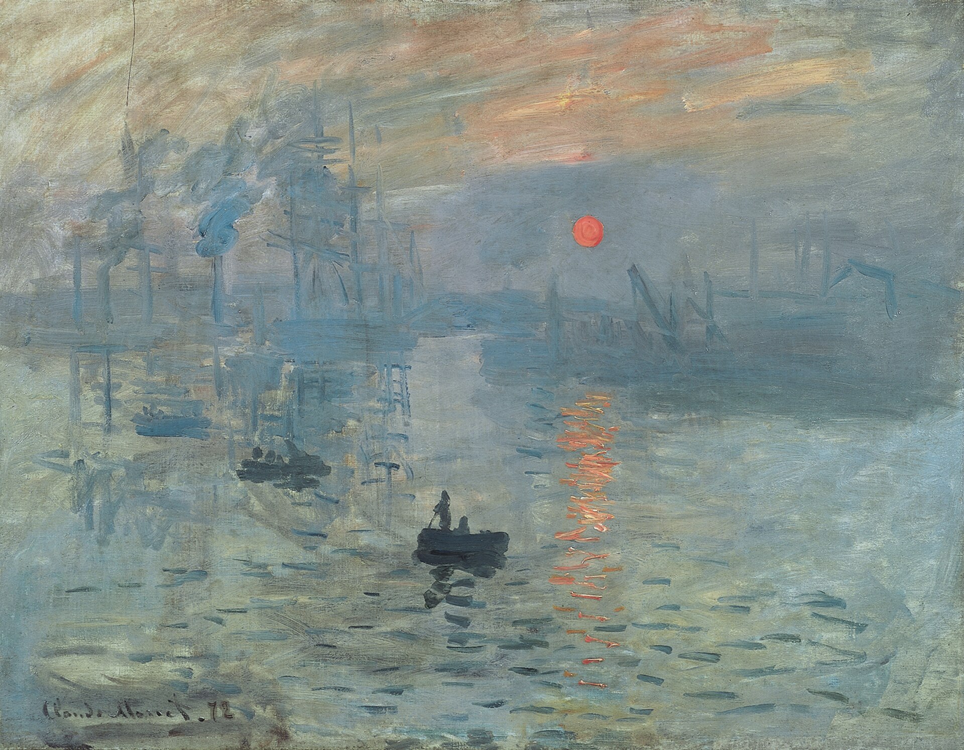 Claude Monet’nin İzlenim, Gündoğumu adlı empresyonist tablosu