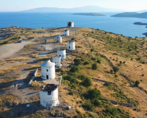 Bodrum Değirmenburnundaki değirmenlerin bugünkü hali.